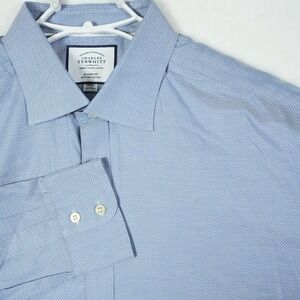 Charles Tyrwhitt Classic Fit Light Blue Egyptian Cotton Dress Shirt Mens 18/37